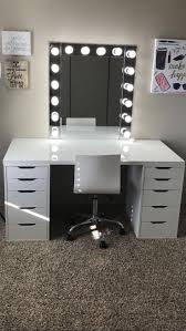 Makeup Room Inspiration I Love This Vanity In My Makeup Room Ikea Alex Drawers Linnmon Table Top Roomde Room Ideas Bedroom Vanity Decor Ikea Alex Drawers
