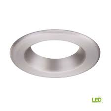 Envirolite 4 In Decorative Brushed Nickel Trim Ring For Led Recessed Light With Trim Ring Evlt4741bn The Home Depot