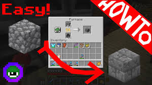 Add fuel to the furnace. Minecraft How To Make Craft Cracked Stone Bricks Tutorial Youtube