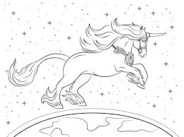 Beautiful Unicorn Coloring Page From Unicorn Category Select From 24104 Printable Crafts Of C Unicorn Coloring Pages Horse Coloring Pages Space Coloring Pages