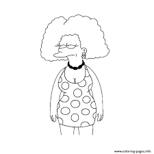 The simpsons watch a movie. Selma Bouvier Simpson Coloring Pages Printable