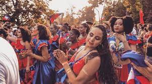 The schoolchildren assemble bright and early at the large catholic church in the middle of town to be placed in some sort of organized chaos for the beginning of the parade, which sees them wind up and down the streets of gros morne. ÙØ±Ø­ Haitian Flag Day Parade 2017 Montreal Quebec