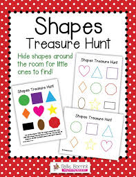 Shapes Treasure Hunt Activity Shapes Preschool Shapes Kindergarten Shapes Activities