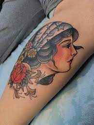 American Traditional Gypsy Tattoo