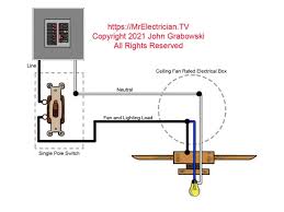 Ceiling fan wiring diagram light switch | house electrical ceiling fan and light switch wiring diagram : Ceiling Fan Wiring Diagrams For Installation Or Repair