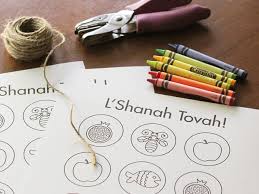 It's also great for adults or seniors who love to relax with a little easy coloring and simple puzzles. Family Fun Rosh Hashanah Coloring Sheet Necklace