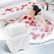 Luxury spa bath pillow will transform bath time into a relaxing spa experience. Fuunsoo Bath Pillow For Tub Luxury Bathtub Cushion For Neck Head Shoulders Back Support Thick Spa Pillows With 6 Suction Cups Breatha