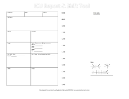 While the original role of the critical care nurse was in hospital icu as mentioned, critically ill and injured people are no longer confined only to hospitals. Nurse Brain Sheet Icu Report And Shift Tool Nurse Brain Sheet Icu Nurse Report Sheet Nurse Report Sheet