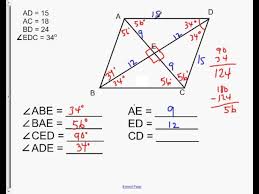 Identify the angle whose measurement is given in the diagram. Rhombus Properties 3 2 Youtube