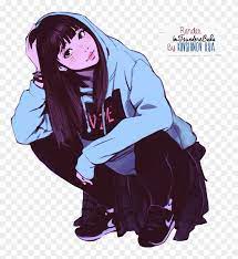 Anime hoodie hood down google search anime anime drawings. Girls Transparent Aesthetic Hoodie Anime Cool Girl Hd Png Download 850x850 2480622 Pngfind