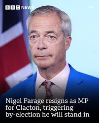 I've decided that the people of Clacton should be the judges of my  actions," the Reform UK leader said as he announced his resignation as an  MP. Read the latest reaction and