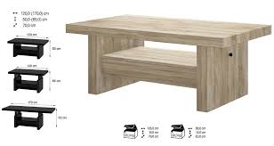 Stehbiertisch stehtisch gartentisch klapptisch rund. Design Couchtisch Tisch Aversa H 111 Sonoma Eiche Schublade Hohenverstellbar Ausziehbar Esstisch Design Impex