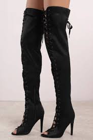 Gothic womens high heel stiletto platform lace up boots knee high knight boots. Women S Lace Up Thigh High Boots Up To 70 Off In Stock