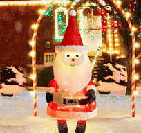 Outside Light Up Santa Claus New Light-up Santa Claus Christmas Holiday  Decoration Plastic Indoor