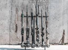 This gun rack is one that is rather traditional. Hold Up Gun Racks And Firearm Wall Displays