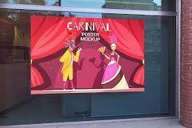 Front Horizontal Street Poster Mockup 428160 Mockups Design Bundles In 2020 Poster Mockup Carnival Posters Poster