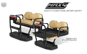 Ezgo Rxv Golf Cart Doubletake Max5 Rear Flip Seat Kit Choice Of Cushion Color Golf Carts Golf Cart Accessories Golf Cart Parts