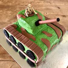 Kid's birthday cakes need to have a great design, shape, and also size. Diy Army Tank Boys Birthday Cake Kit Cake 2 The Rescue