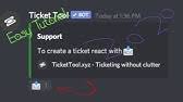 Tickets are created using panels with reactions to keep your channel clean. How To Setup Ticket Tool Discord Bot The Best Discord Ticket Bot 2020 Youtube