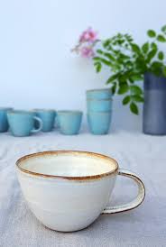 Cappuccino Mug Fresh Pottery On Etsy Cappuccino Tassen Getopferte Tassen Keramik