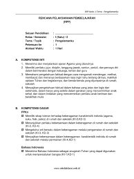 Format rpp k13 kelas 1 sd tema 1: Rpp Sd Kelas 1 Semester 2 Pengalamanku