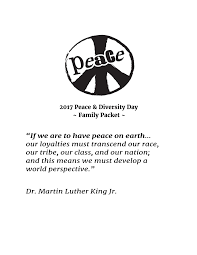 2017 Peace & Diversity Day ~ Family Packet ~