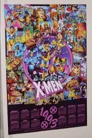 1992 1993 Marvel X Men Calendar Poster Wolverine Rogue Gambit Psylocke Jim Lee Ebay Herois
