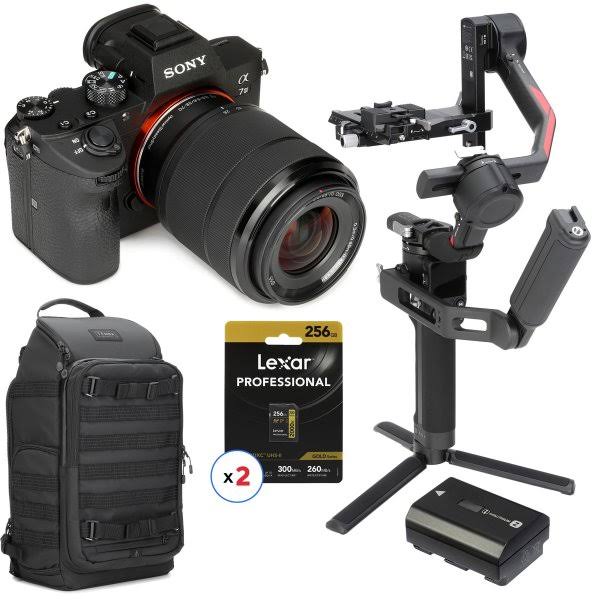 Sony Alpha 7 III Full-frame Camera, Lens, and Gimbal Bundle