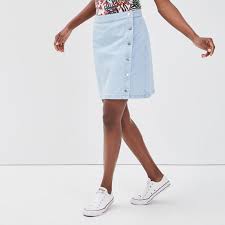 Check spelling or type a new query. Jupe Trapeze Boutonnee En Jean Denim Bleach Femme Cache Cache