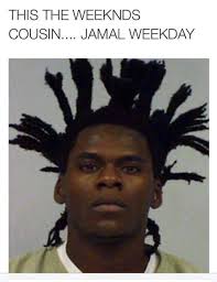 The day of throwback pictures and almost friday memes. Funny Humour Memes The Weeknd Chill Hair Humor Funny Mugshots Bad Haircut