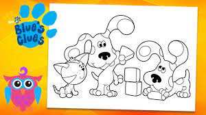 Blue's clues coloring pages : Coloring Blue S Clues Periwinkle Blue And Magenta Coloring Book Pages Youtube