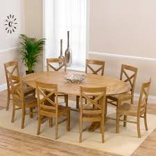 Dining table oval shape iron frame in silver color with clear glass top 150x80cm. Carver Oak Oval Extending Dining Table With 8 Carver Chairs Robson Furniture
