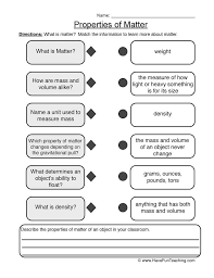 Worksheets Have Fun Teaching Matter Worksheets Properties Of Matter Matter Science