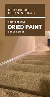 The simplest way to remove dried paint from carpet is to use soapy water. Old School Cleaning Hack How To Remove Dried Paint Out Of Carpet Xcleaning Net Your Cleaning Tips Dried Paint Cleaning Hacks Window Cleaning Tips