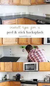 New Peel And Stick Subway Tile Backsplash Tag Tibby Design Easy Kitchen Backsplash Diy Tile Backsplash Diy Backsplash