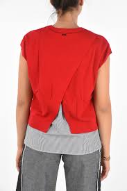 Armani Armani Exchange Sleeveless Asymmetrical Striped Hem Sweater Women Glamood Outlet