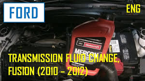 Ford Fusion 2010 2012 Transmission Fluid Change Youtube