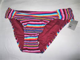 Details About Womens Hipster Swimsuit Bottom By Mossimo Multi Colored Stripes Size Choice