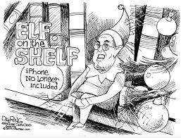 John Deering Cartoon Elf On The Shelf Our very first elf on the shelf and our older one got really emotional. john deering cartoon elf on the shelf