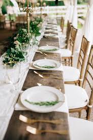 Smaller weddings can embrace the style to keep everyone together, while larger weddings can optimize space with rows set up throughout the venue. Wedding Ideas Table Settings