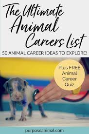 The Ultimate Animal Careers List 50 Animal Career Ideas To Explore Purpose Animal List Of Careers Career Quiz Career Exploration