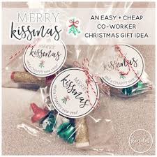 This Is The Gift Tag I Made To Go With My Co Worker Gifts This Year I Put A Lip Balm Wrapped In Gli Coworker Holiday Gifts Merry Kissmas Office Christmas Gifts