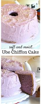 Ube Chiffon Cake With Whipped Cream Icing Recipe Cake Chiffon Cake Cake Recipes