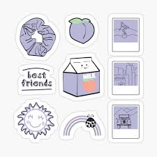Check out our purple aesthetic stickers selection for the very best in unique or custom, handmade pieces from our laptop shops. Light Purple Best Friends Aesthetic Sticker Pack Poster By The Goods Redbubble