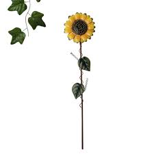 Hand cut, hand molded, and handpainted into a beautiful pansy flower! Metal Sunflower Garden Stakes Rustic Outside Decorative Plant Flower Stake Lawn Yard Stick Ornaments Walmart Com Walmart Com