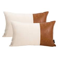 5 out of 5 stars (452) 452 reviews $ 26.40. Amazon Com Homfiner Decorative Lumbar Throw Pillow Covers For Couch Bed Sofa 100 Thick Soft Natural Cotton Leather Throw Pillows Pillows Cream Throw Pillows