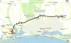 Florida Backroads Travel Map Of Route Along Us 90 From Pensacola To Defuniak Springs Scenic Drive Florida Travel Trip