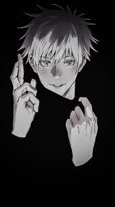 Gojo Satoru Black And White Wallpaper In 2021 Orang Animasi Animasi Gambar Karakter