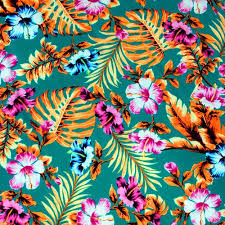 Blue passion flower grows best in full sun to partial shade. Fuchsia Blue Hibiscus Tropical Floral On Green Cotton Jersey Knit Fabric Blue Hibiscus Tropical Floral Pattern Colorful Backgrounds