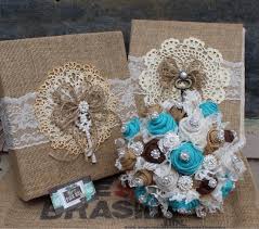 Sale for a limted time only. Gypsyfarmgirl Blush Pink And Turquoise Burlap Wedding Bouquets